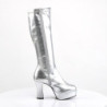 Funtasma EXOTICA-2000 Silver 70s Platform Abba Boots