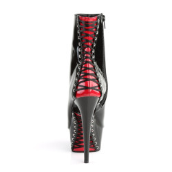 Pleaser DELIGHT-1025 Black-Red Patent Sale Women