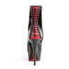 Pleaser DELIGHT-1025 Black-Red Patent Sale Women