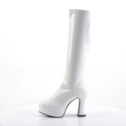Funtasma EXOTICA-2000 White 70s Platform Abba Boots
