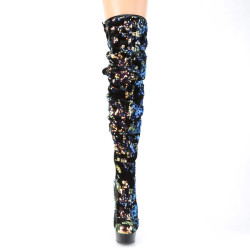 Pleaser DELIGHT-3004 Blue Sequins Black Sale Women