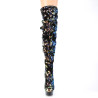 Pleaser DELIGHT-3004 Blue Sequins Black Sale Women