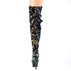 Pleaser DELIGHT-3004 Blue Sequins Black Sale Women