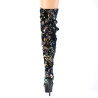 Pleaser DELIGHT-3004 Blue Sequins Black Sale Women