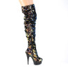 Pleaser DELIGHT-3004 Blue Sequins Black Sale Women