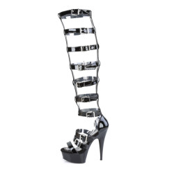 Pleaser DELIGHT-600-46 Black Patent Sale Women