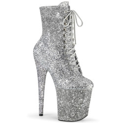 Pleaser FLAMINGO-1020GWR Silver Glitter Sale Women