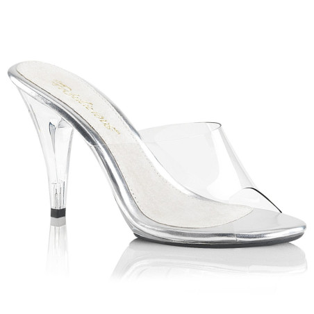 Fabulicious CARESS-401 Transparent Heeled Mules Women