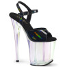Pleaser FLAMINGO-809HT Black Hologram Patent Tinted