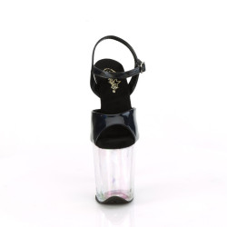 Pleaser FLAMINGO-809HT Black Hologram Patent Tinted