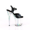 Pleaser FLAMINGO-809HT Black Hologram Patent Tinted
