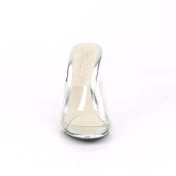 Fabulicious CARESS-401 Transparent Heeled Mules Women