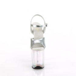 Pleaser FLAMINGO-809HT Silver Hologram Patent Tinted
