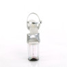 Pleaser FLAMINGO-809HT Silver Hologram Patent Tinted