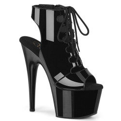 Pleaser ADORE-700-20 Black Patent Women's Ankle Boots