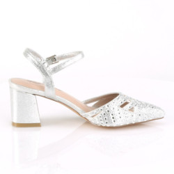Fabulicious FAYE-06 Silver Shimmering Fabric Sale Women