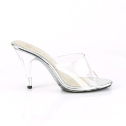 Fabulicious CARESS-401 Transparent Heeled Mules Women