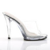 Fabulicious FLAIR-401 Transparent High Heeled Mules