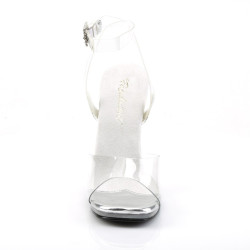 Fabulicious CHIC-06 Transparent Steel Heeled Sandals
