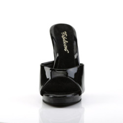 Fabulicious FLAIR-401-2 Black High Heeled Mules Women