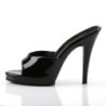 Fabulicious FLAIR-401-2 Black High Heeled Mules Women