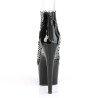 Pleaser ADORE-765RM Black Strass Mesh Heeled Shoes