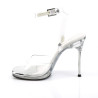 Fabulicious CHIC-06 Transparent Steel Heeled Sandals