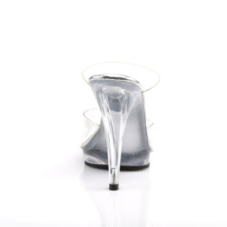 Fabulicious FLAIR-402 Transparent High Heeled Mules