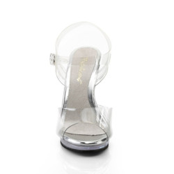 Fabulicious FLAIR-408 Clear High Heeled Bridal Sandals