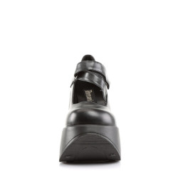Demonia DYNAMITE-03 Black Vegan Wedge Platform Shoes