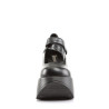 Demonia DYNAMITE-03 Black Vegan Wedge Platform Shoes