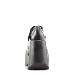 Demonia DYNAMITE-03 Black Vegan Wedge Platform Shoes