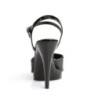 Fabulicious FLAIR-409 Black Clear Heeled Women Sandals