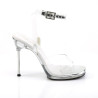 Fabulicious CHIC-06 Transparent Steel Heeled Sandals