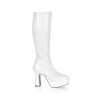 Funtasma EXOTICA-2000 White 70s Platform Abba Boots