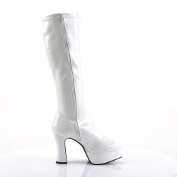 Funtasma EXOTICA-2000 White 70s Platform Abba Boots