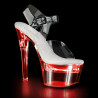 Pleaser FLASHDANCE-708 White Insole Light Up High Heels
