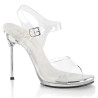 Fabulicious CHIC-08 Transparent Steel Heeled Sandals