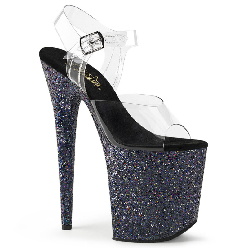 Pleaser FLAMINGO-808LG Black Exotic High Heels Pole Shoes Pleaser FLAMINGO-808LG Black Exotic High Heels Pole Shoes