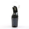 Pleaser FLAMINGO-808LG Black Exotic High Heels Pole Shoes