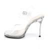 Fabulicious CHIC-08 Transparent Steel Heeled Sandals