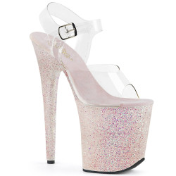 Pleaser FLAMINGO-808LG Opal Exotic High Heels Pole Shoes