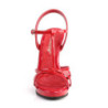 Fabulicious FLAIR-420 Red T-Strap Stiletto Heeled Sandals