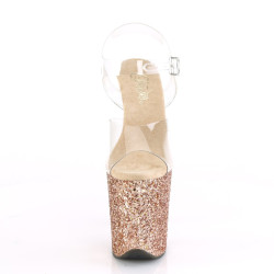 Pleaser FLAMINGO-808LG Gold Exotic High Heels Pole Shoes