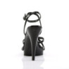 Fabulicious FLAIR-436 Black Ankle Wrap Stiletto Sandal