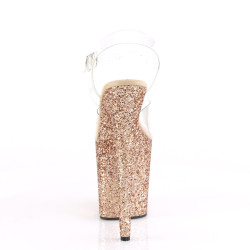 Pleaser FLAMINGO-808LG Gold Exotic High Heels Pole Shoes