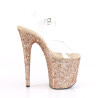 Pleaser FLAMINGO-808LG Gold Exotic High Heels Pole Shoes