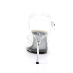 Fabulicious CHIC-08 Transparent Steel Heeled Sandals