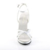 Fabulicious FLAIR-436 White Ankle Wrap Stiletto Sandal