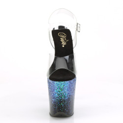 Pleaser FLAMINGO-808SS Black Blue Exotic Pole Heels